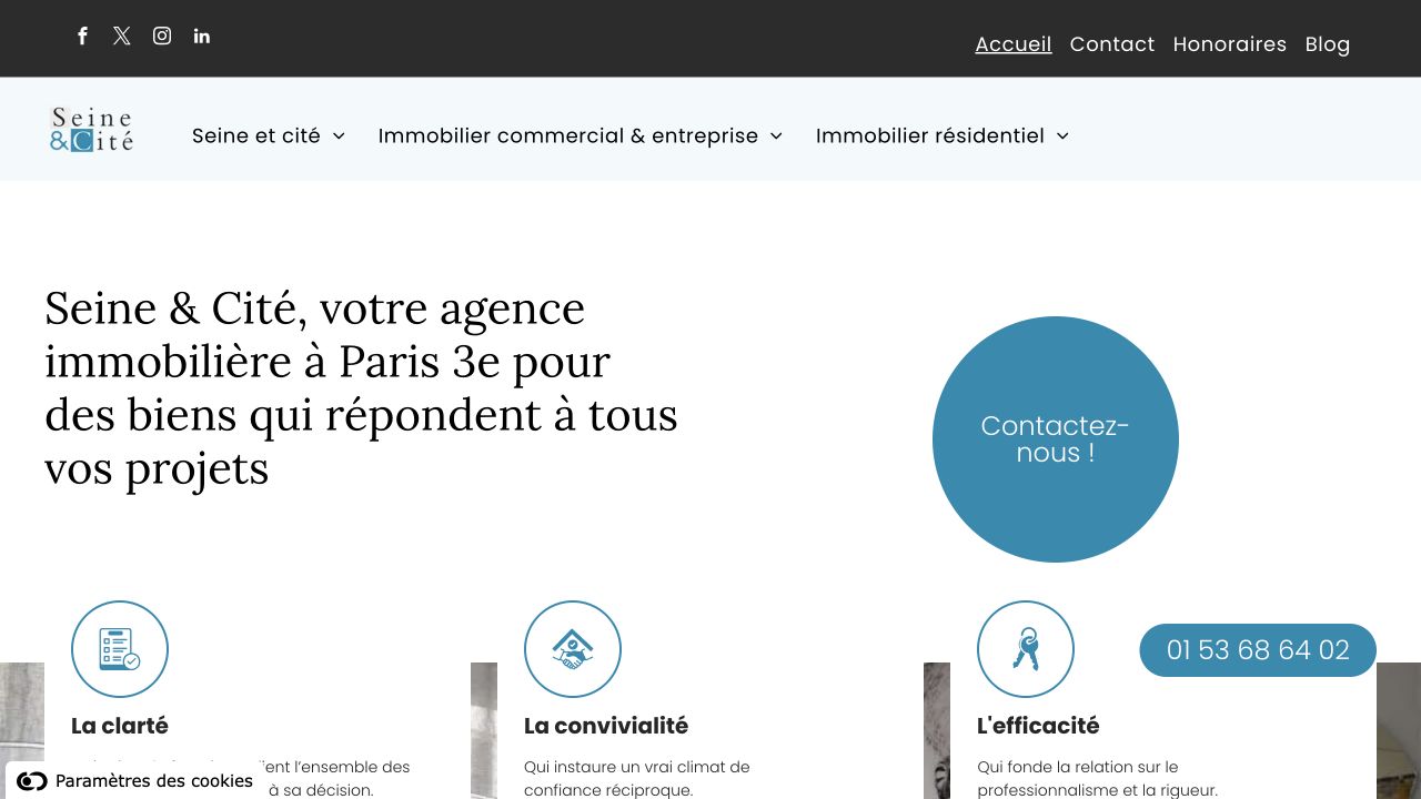 Capture du site de Seine & Cité