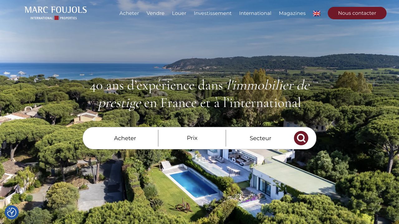 Capture du site de Marc Foujols — agence Paris Rive Droite