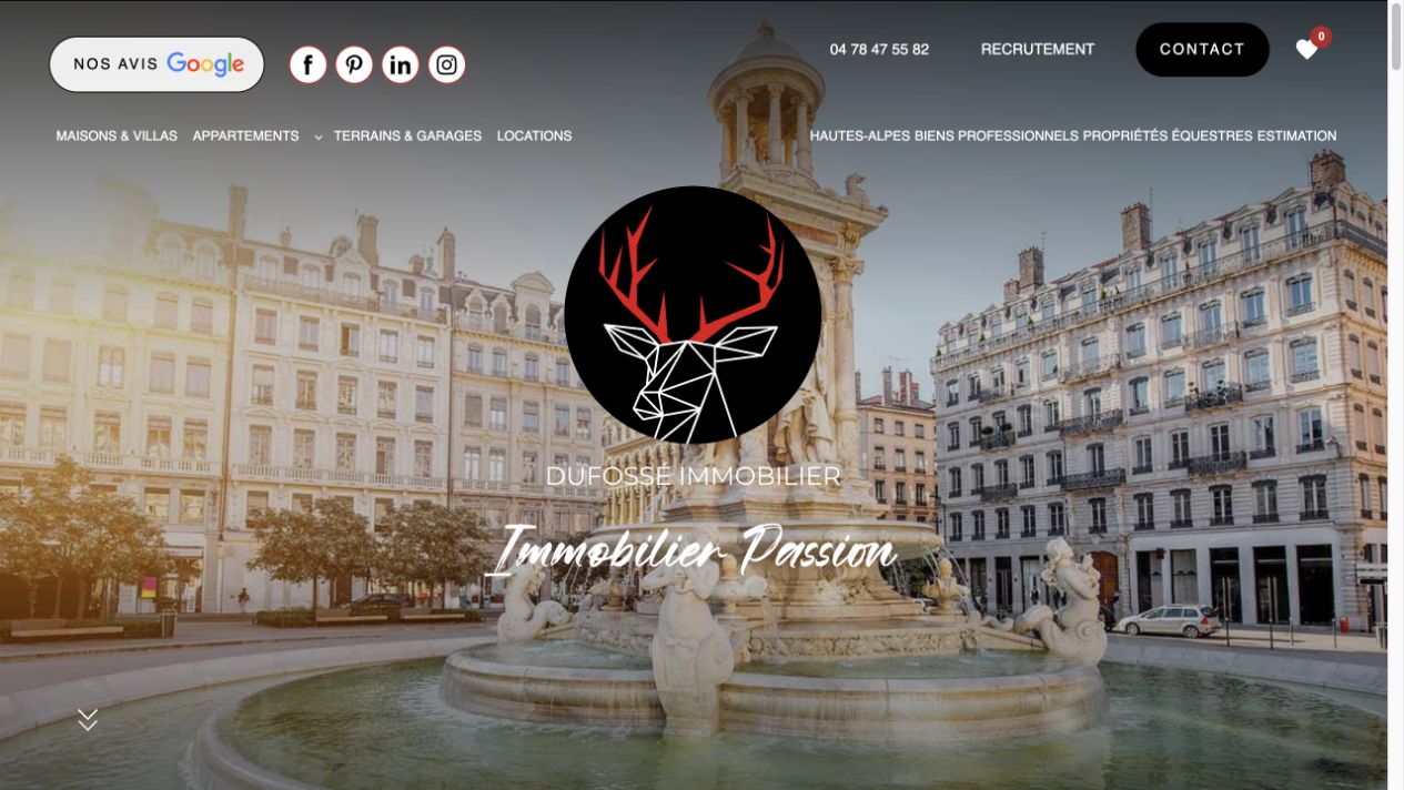 Capture du site de Dufossé Immobilier